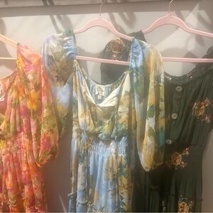 Lot of 3 Large Anthropologie Fig and Flower Dresses